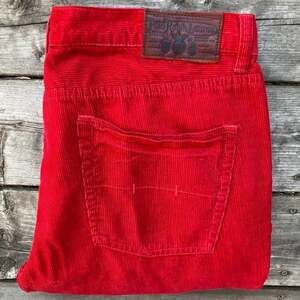 Vintage 90s Polo Ralph Lauren Corduroy Pants Red Size 35 / 32